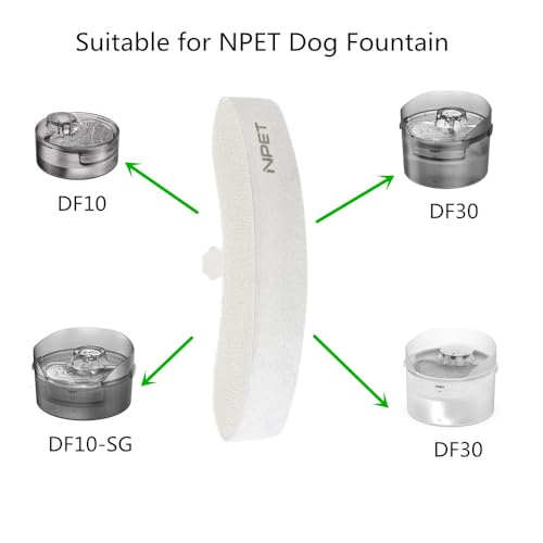 8 Pack Dog Fountain Replacement Filters with Pump Sponge (2 Count)