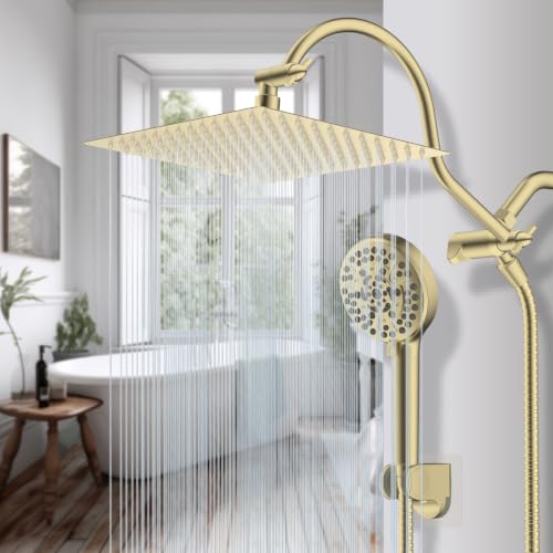 All Metal High Pressure Rainfall 12'' Shower Head with Handheld
