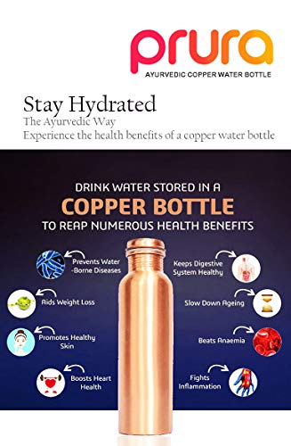 Pure Printed Copper Water Bottle 32 oz