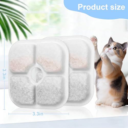 26+2 Pack Cat Water Fountain Filters Compatible with Catit Pixi (26 Count)