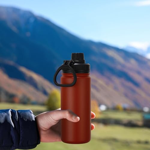 16 oz Kids Water Bottle for School Stainless Steel Double Wall Vacuum Insulated Water Bottle with Straw lids & Spout Lid (4 Count)