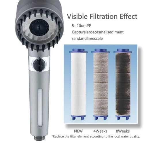 Shower Head Black With Hose