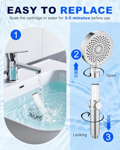 Shower Filter Compatible with Cobbe Handheld Shower Head (2 Count)