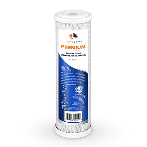 Premium 5 Micron Carbon Block Water Filter 10" x 2.5" (3 Count)