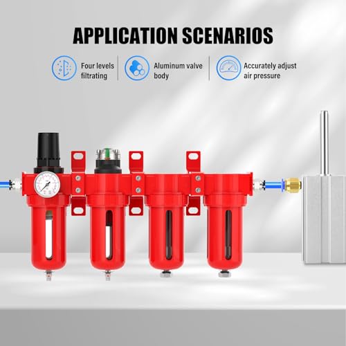 MEANLIN 1 2" NPT Industrial Grade 4 Stage Aluminum Air Drying System