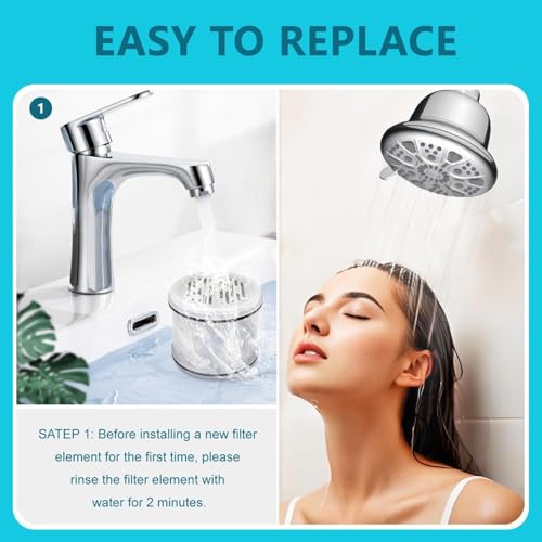Replacement Shower Filter Cartridge Compatible With MakeFit H5H117 H5H117CP Filtered Shower head for Hard Water Reduce Chlorine and Harmful Substances