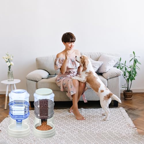 2 Pack 3.5L Automatic Gravity Pet Feeder and Water Dispenser Set (2 Count)