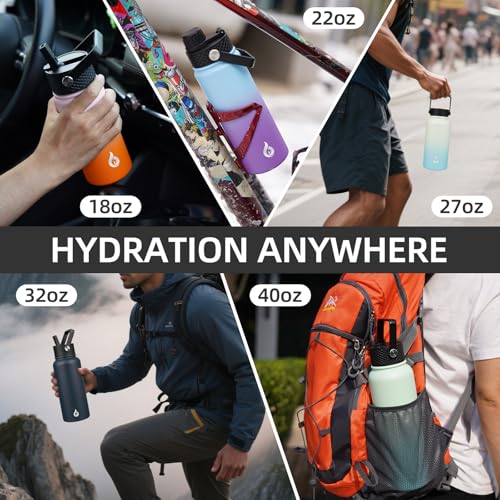 27oz Insulated Water Bottle with Straw Lid
