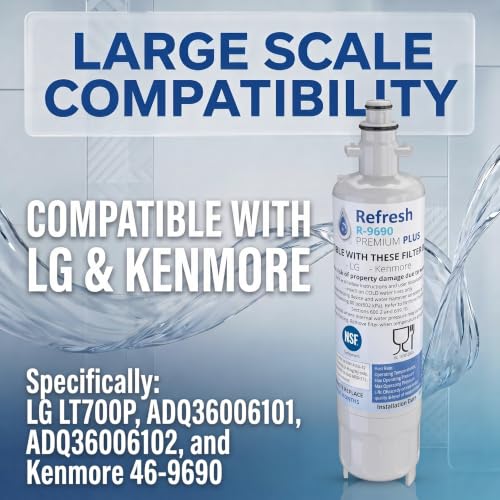 Refresh Refrigerator Water Filter Replacement for LG LT700P