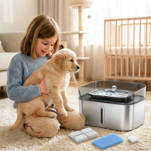 4 Pack Dog Water Fountain Filter Replacement Fit for Sharlovy W10 Pro