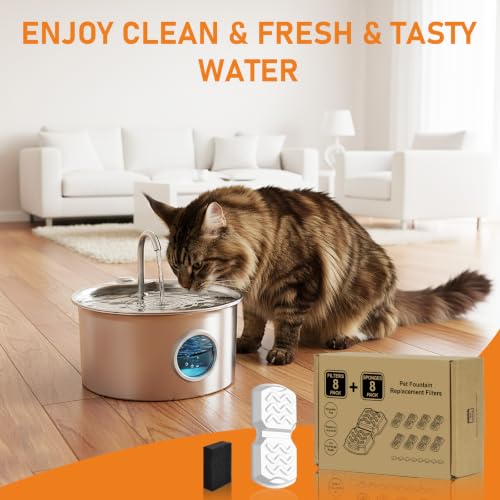 24Pcs Cat Water Fountain Filters Replacement (12 Count)