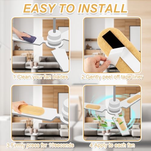 10 Pack Ceiling Fan Filters for Blades (10 Count)