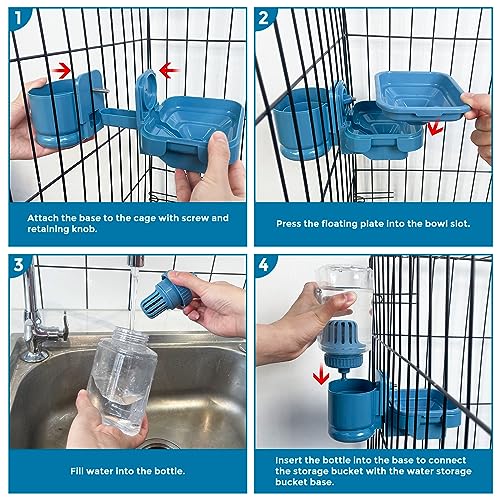 Small Animal Filter Water Dispenser for Crate