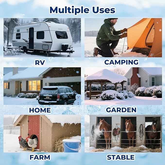 30FT,15FT, Heated Water Hose for RV,-45 ℉ Anti-freezing Heated Hose,Electrically Heated Hoses of Rv Accessories for Camping/Garden/Farm/Henhouse/Stble(30FT)