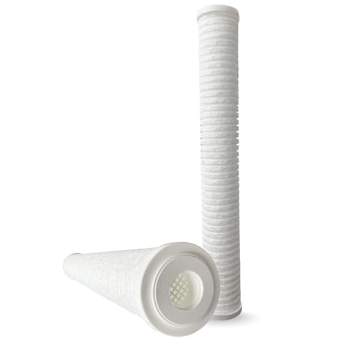 5-Micron Grooved Polypropylene Sediment Replacement Filter & Scale and Corrosion Inhibitor - Compatible with Tankless Water Heaters & Whole-House Water Filtration - 4 Pack (4 Count)