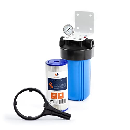 Whole House Water Filter System for Well Water with 5 Micron 10x4.5 Purification Pleated Sediment Cartrige
