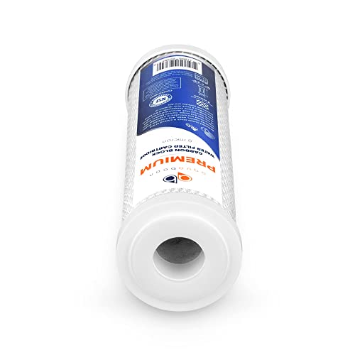 Premium 5 Micron Carbon Block Water Filter 10" x 2.5" (3 Count)