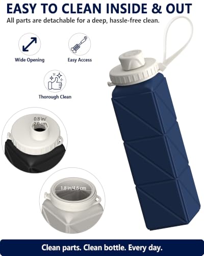 Collapsible Water Bottles 21oz (2 Count)
