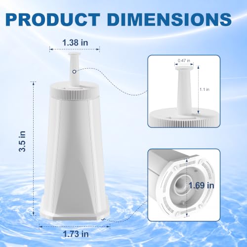 Replacement Water Filter for Breville Espresso Machine (2 Count)