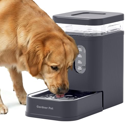 1.7 Gallon Automatic Dog Water Bowl Dispenser 6.5L Gravity Water Feeder with Stainless Steel Bowl & Maifan Stone Filter