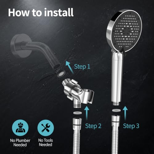 High Pressure Filtered Handheld Shower Head 9 Spray（1 filter）