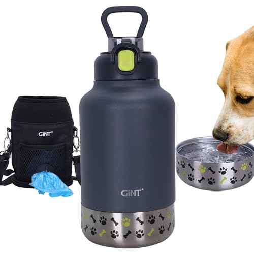 37oz 1.1L Insulated Dog Water Bottle with Carrying Case