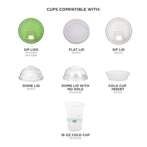 GreenStripe Clear Disposable Cold Cups (1000 Count)
