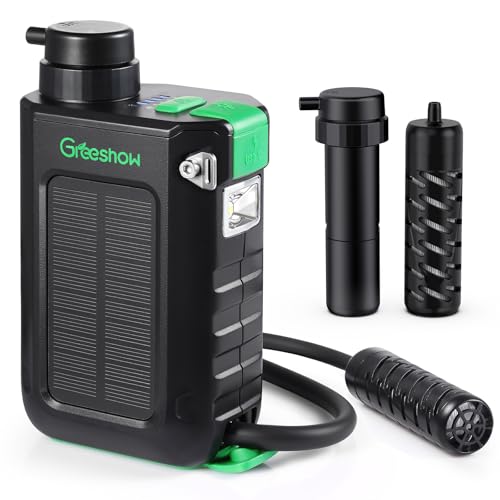 Electric Portable Water Filter with Reusable 0.01 Micron Filter for Camping (2 Count)