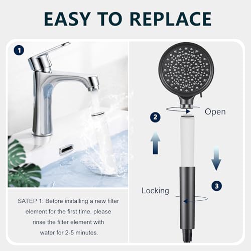 Replacement Shower Filter Cartridge for Cobbe Handheld Showerhead