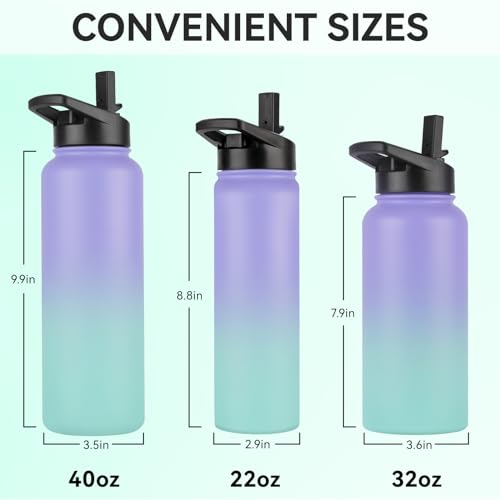 40 oz Insulated Water Bottle Bulk (4 Count)
