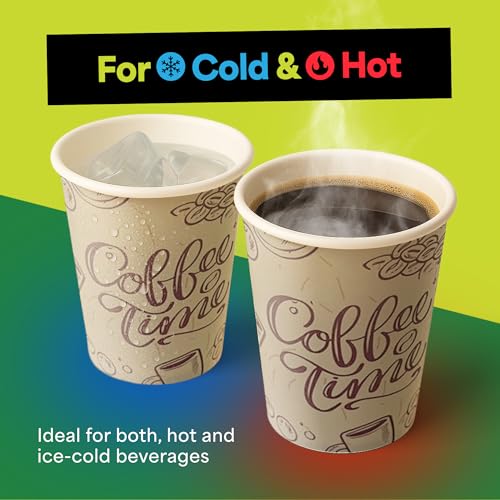 12 oz 50 Pack Disposable Coffee Paper Cups (50 Count)