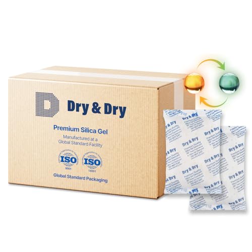 500 Gram [50 Packets] Orange Indicating Silica Gel Packets Desiccants Silica Packets