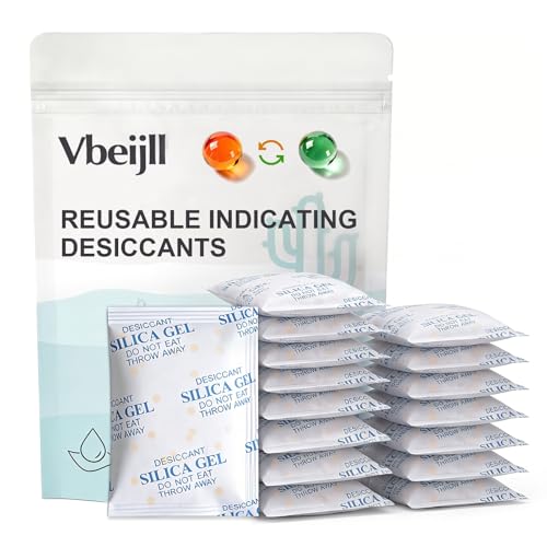 20g (16 Pack) Color Changing Silica Gel Packets, Desiccant Packs