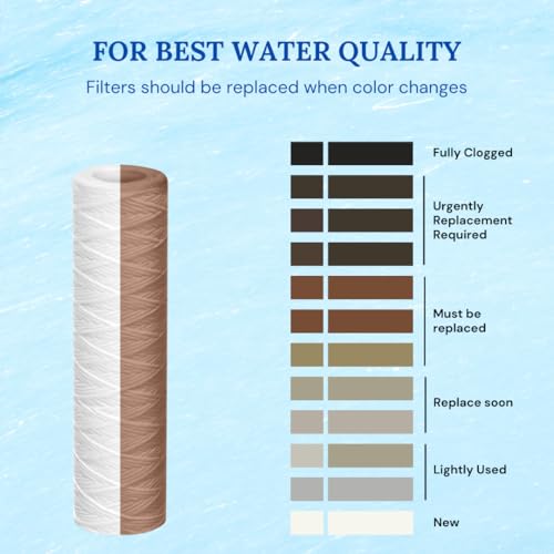 10" x 2.5" 5 Micron String Wound Sediment Filter Cartridge Replacement for HDX SWC