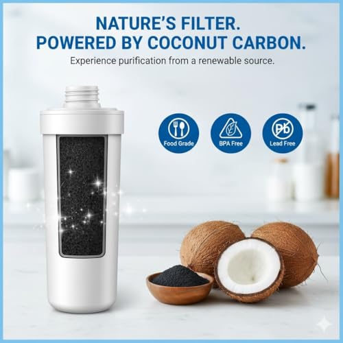HAF-QIN/EXP DA97 Water Filter Replacement – Compatible with DA97-17376B – Carbon Block 99% Contaminant Reduction – Fresh Water & Ice – 12 Month Life 2 PACK (2 Count)