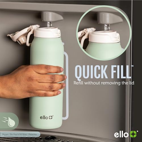 Pop & Fill 32oz Stainless Steel Water Bottle with Quick Fill Technology