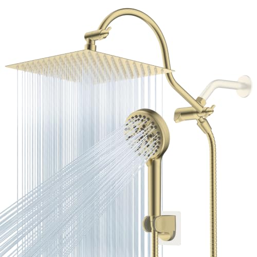 All Metal High Pressure Rainfall 12'' Shower Head with Handheld