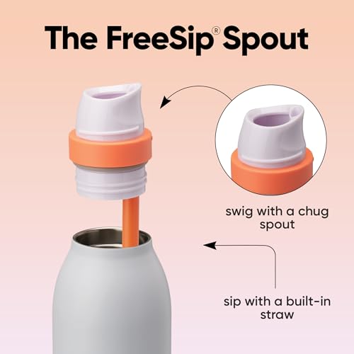 FreeSip Twist Stainless Steel Water Bottle 24 oz Beach House