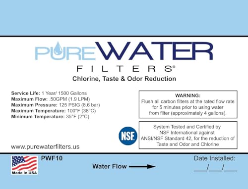Inline Water Filter For Refrigerators (3 Count)