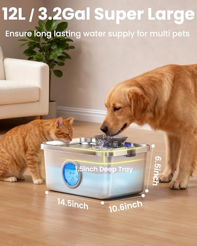 12L Dog Water Fountain