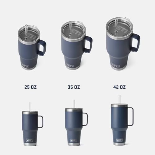 Rambler 25 oz Tumbler with Handle and Straw Lid