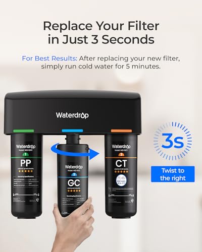 WD 10GC Water Filter Replacement for Waterdrop TSA & TSB 3
