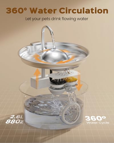 Cat Water Fountain Stainless Steel