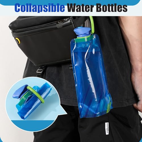 6 Pack Collapsible Water Bottles for Travel (24 Count)