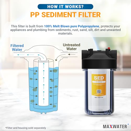 10 Micron 10 x 4.5 inch Whole house Sediment Water Filter (20 Count)