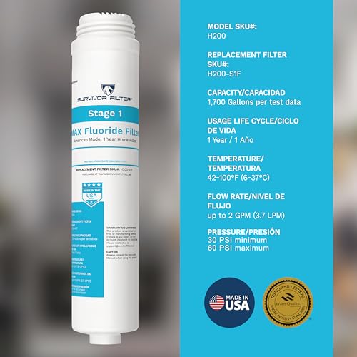 Max, 2-stage, In-line, Under Sink Water Filteration System