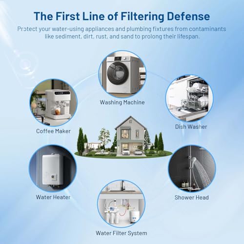 10 Micron 10" x 2.5" Whole House Sediment Water Filter Cartridge (6 Count)