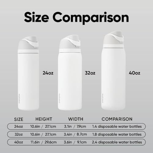 FreeSip Stainless Steel Water Bottle 24 oz Blue