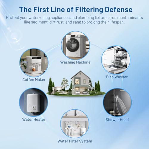 5 Micron 10" x 4.5" Whole House String Wound Water Filter Cartridge (3 Count)
