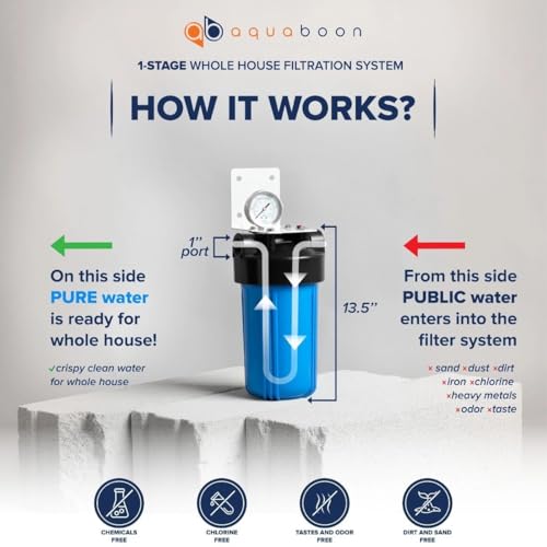 Whole House Water Filter System for Well Water with 10x4.5 Anti